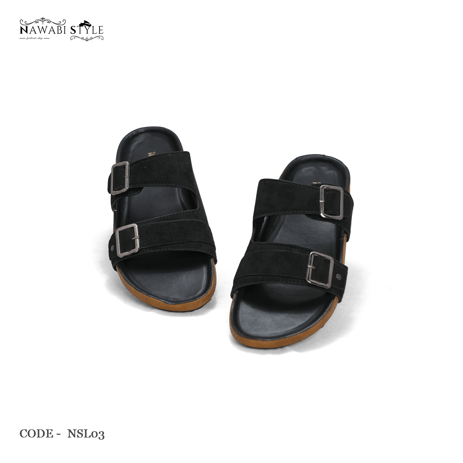 4-3 Comfort Arizona Sandal – NSL03-BK - Image 1