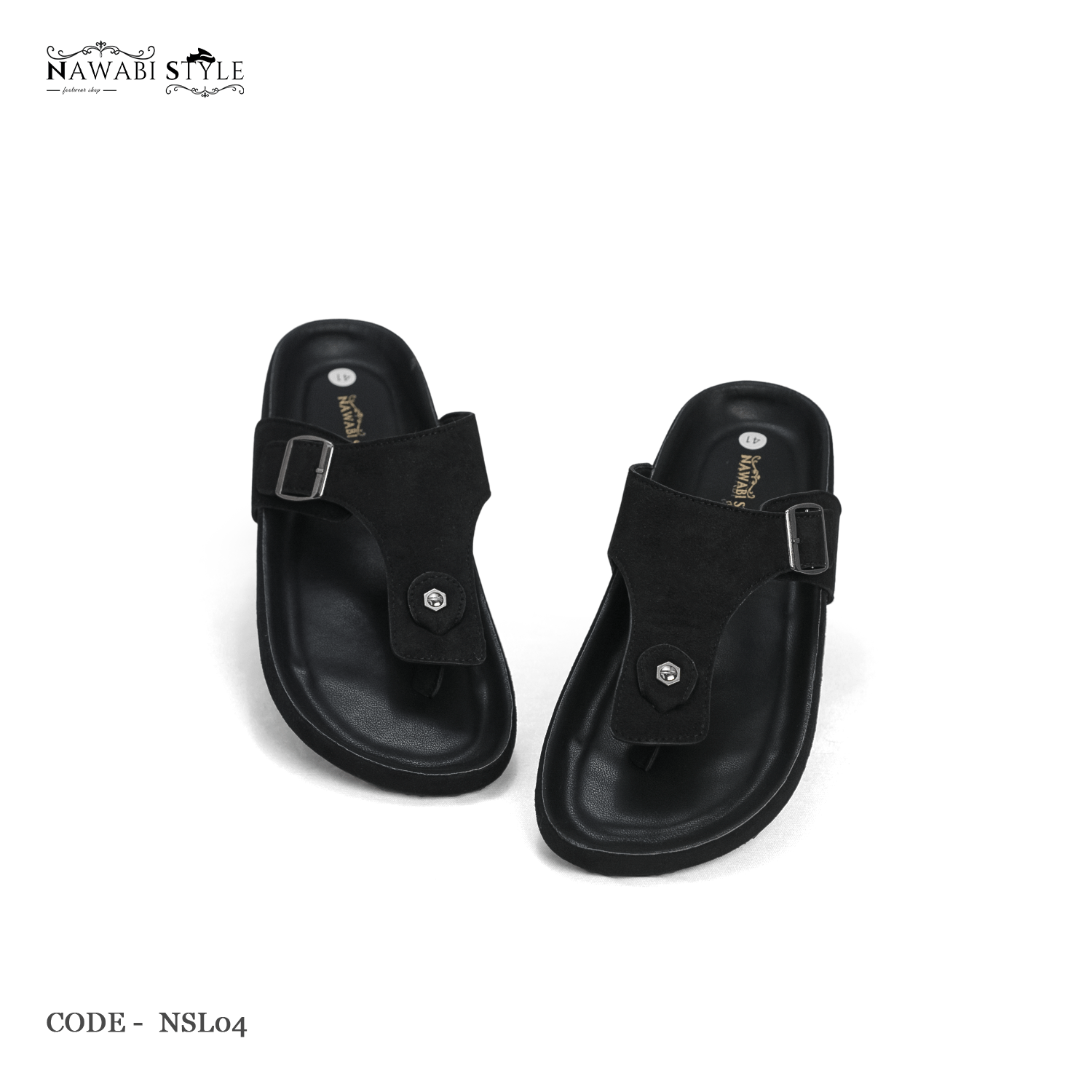4-4 Comfort Arizona Sandal – NSL04-BK - Image 1
