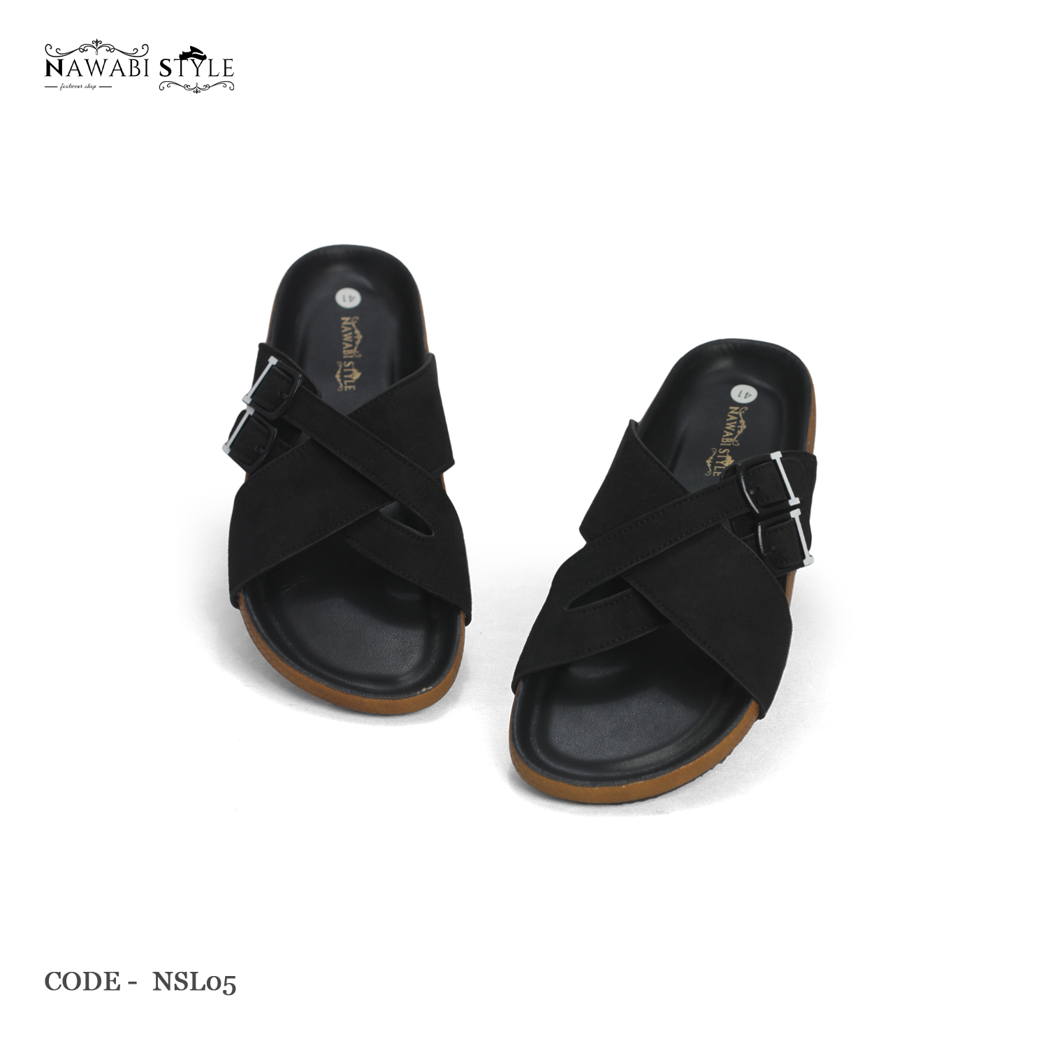 4-5 Comfort Arizona Sandal – NSL05-BK - Image 1